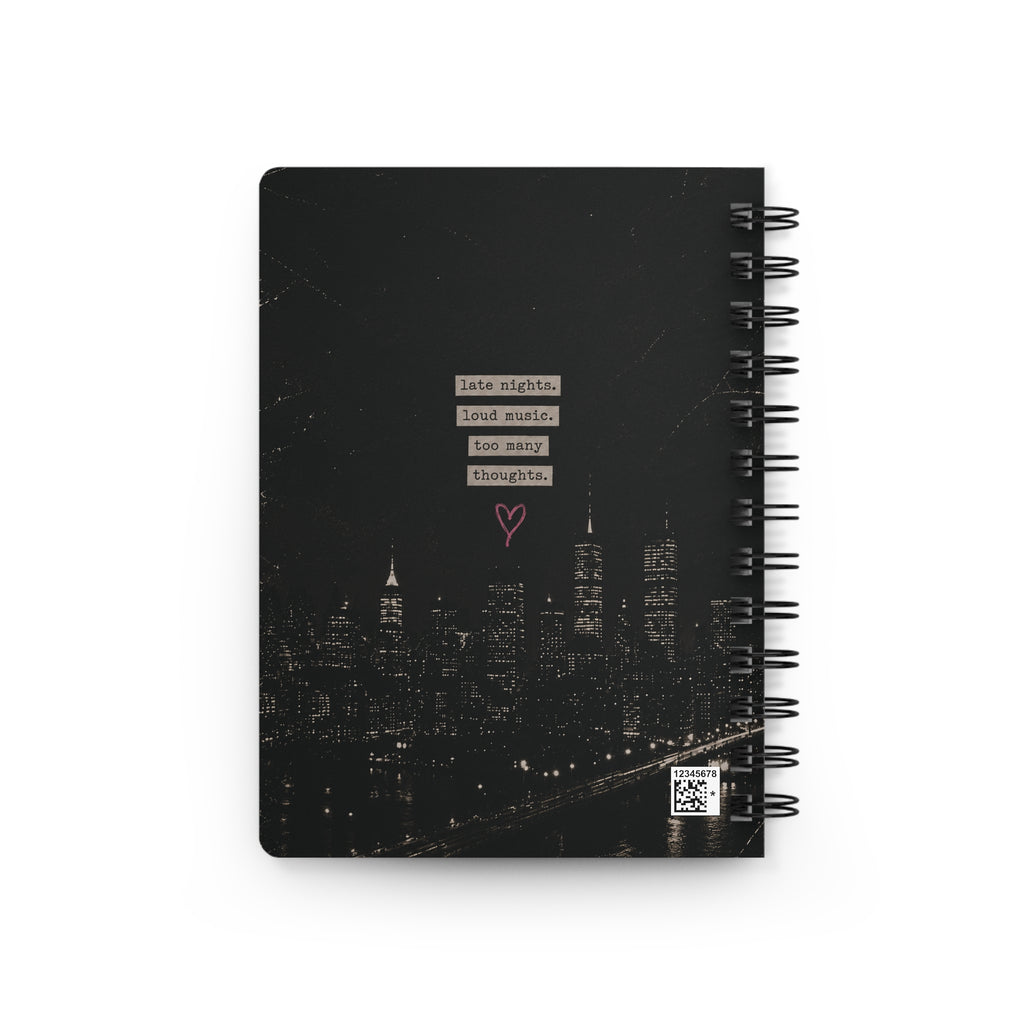 Late Night Thoughts Spiral Bound Journal