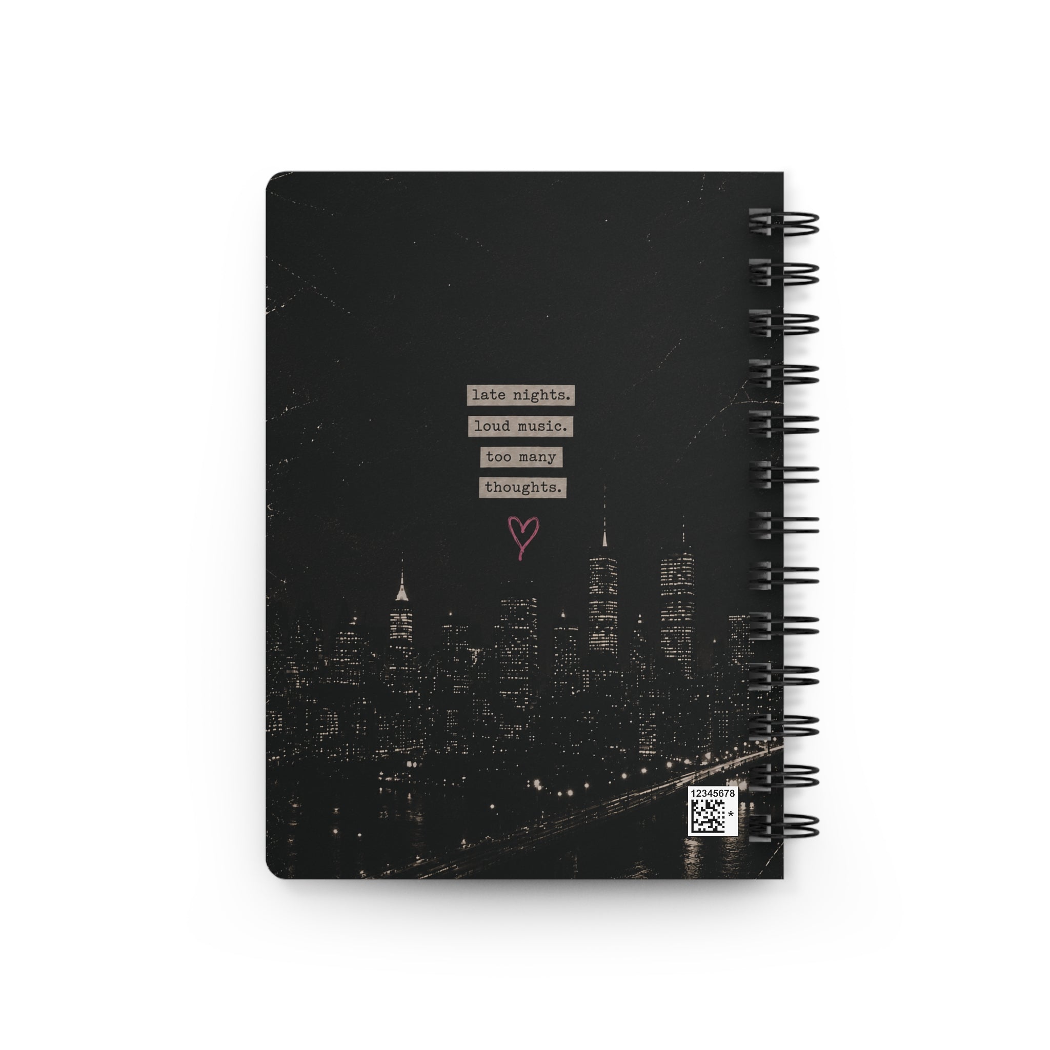 Late Night Thoughts Spiral Bound Journal