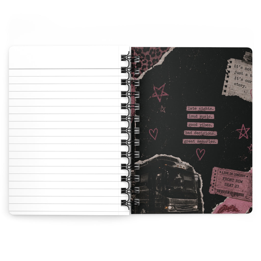 Tour Bus Romance Spiral Bound Journal