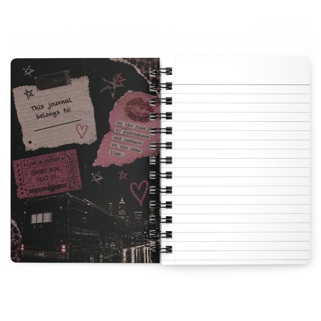 Tour Bus Romance Spiral Bound Journal